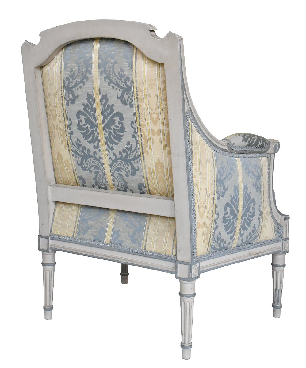 Set Of 4 Louis XVI Style Bergère Armchairs -photo-8