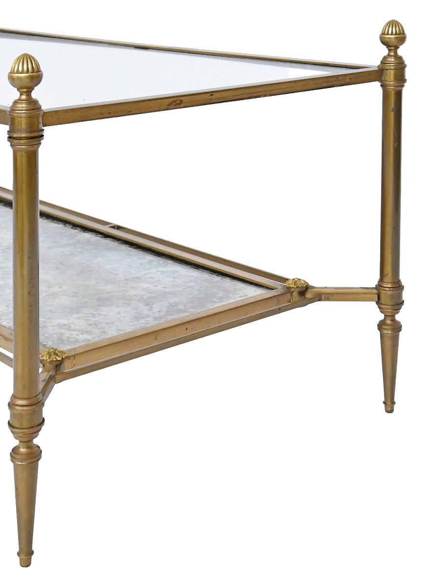 Table basse en bronze et laiton doré de la Maison Jansen-photo-2