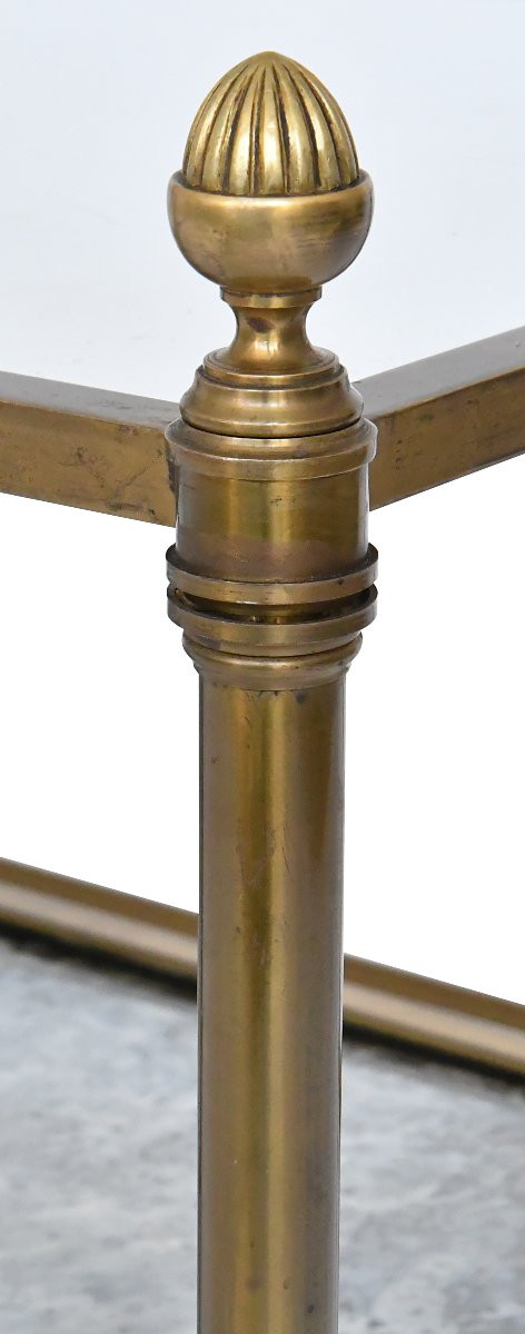 Table basse en bronze et laiton doré de la Maison Jansen-photo-3