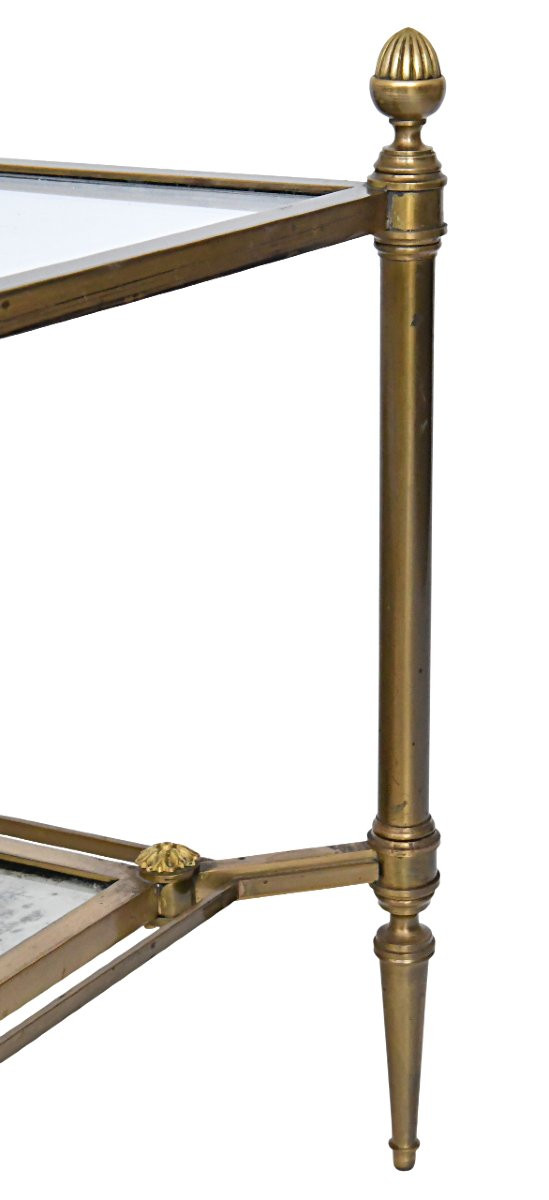 Table basse en bronze et laiton doré de la Maison Jansen-photo-4