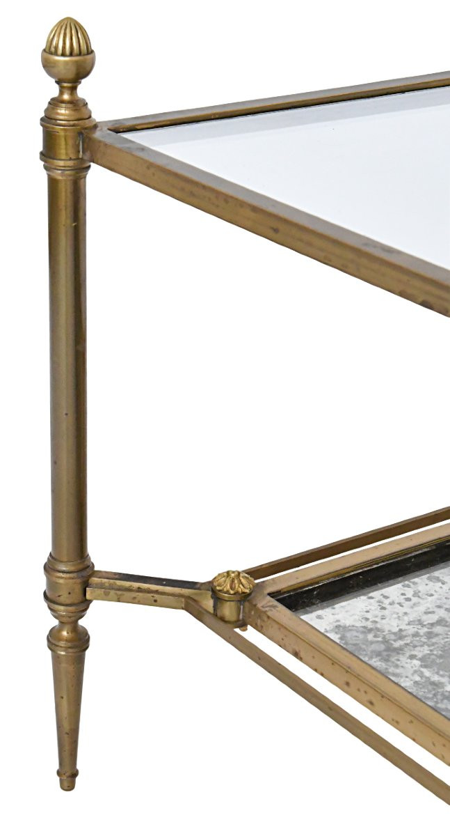 Table basse en bronze et laiton doré de la Maison Jansen-photo-1