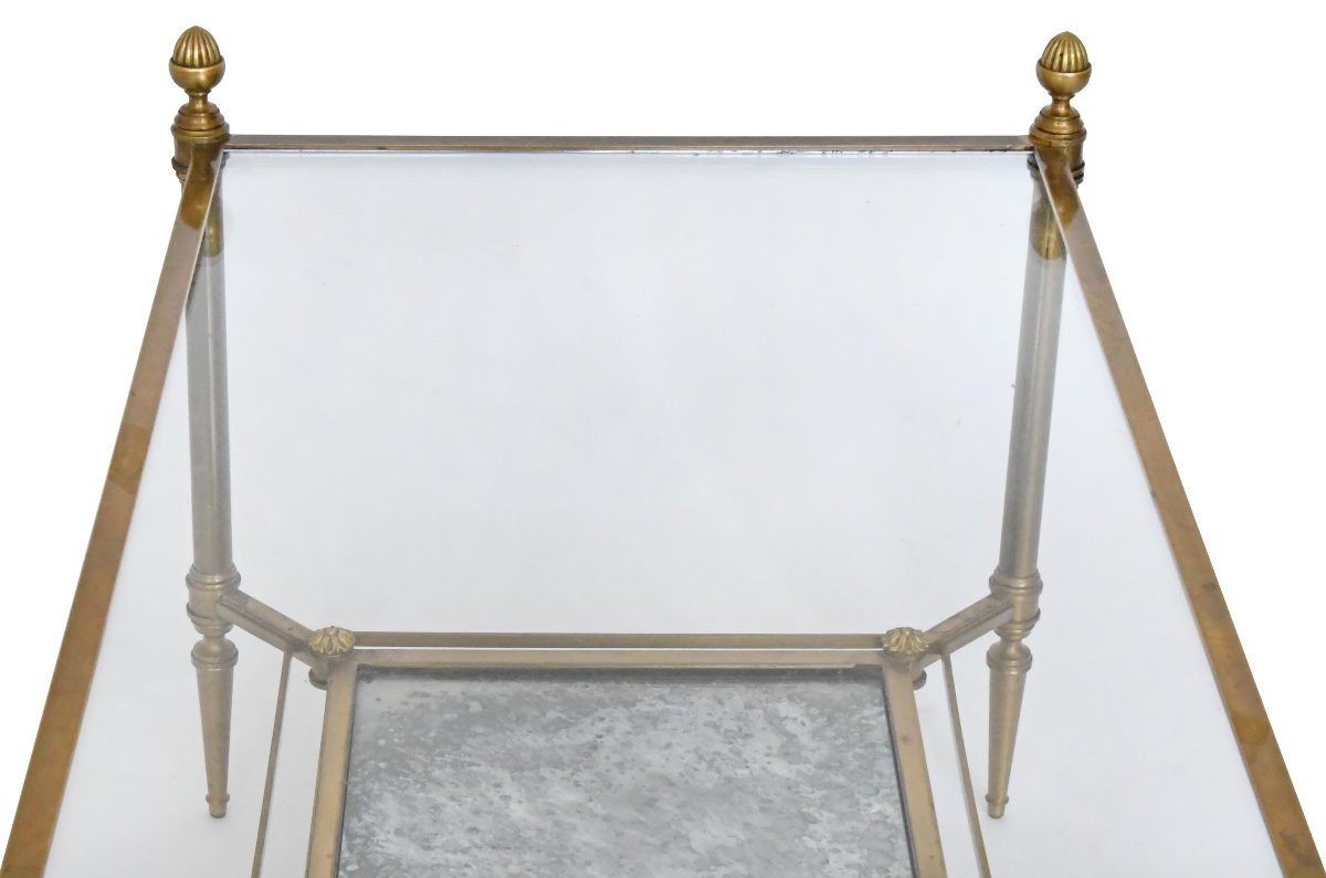 Table basse en bronze et laiton doré de la Maison Jansen-photo-8