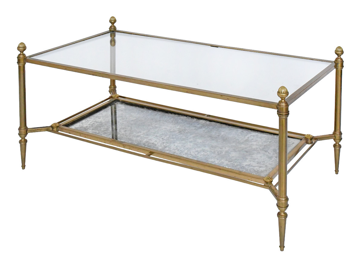 Table basse en bronze et laiton doré de la Maison Jansen