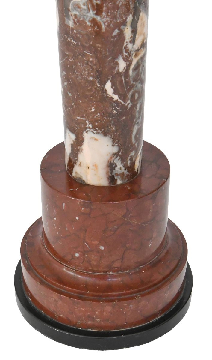 Red, White And Black Marble Column -photo-1