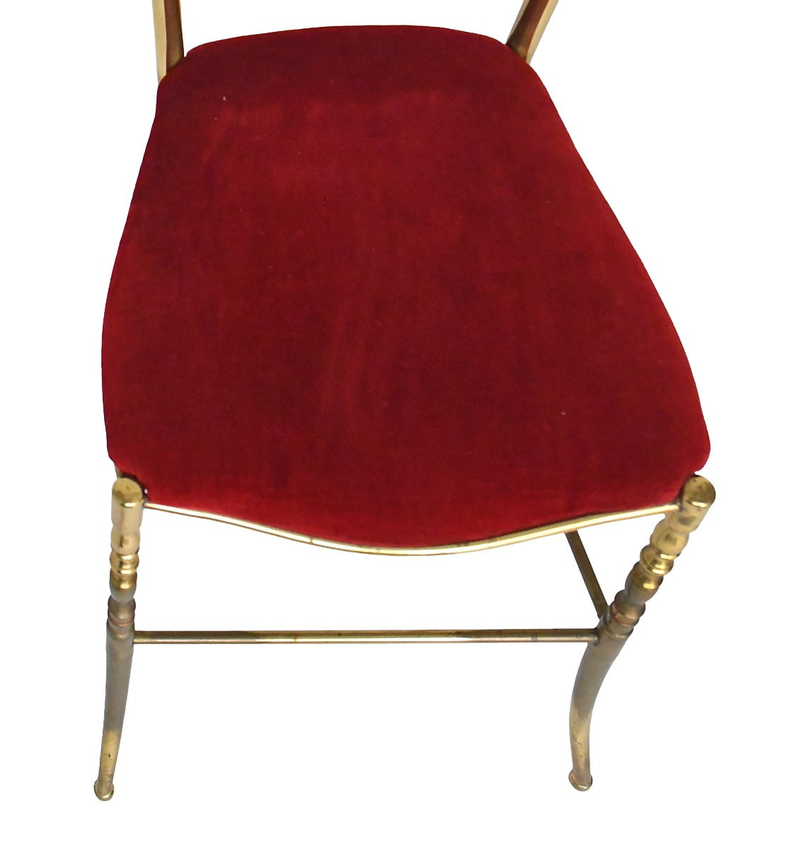 Chaise Chiavari vintage en laiton doré style Hollywood Regency -photo-1