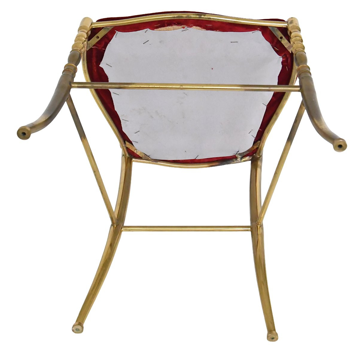 Chaise Chiavari vintage en laiton doré style Hollywood Regency -photo-7