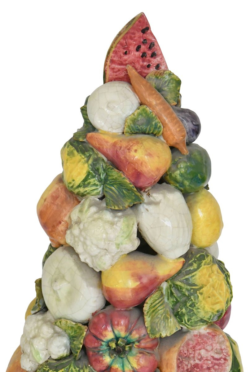 Pair Of Large Italian Ceramic Fruit And Vegetable Baskets-photo-2