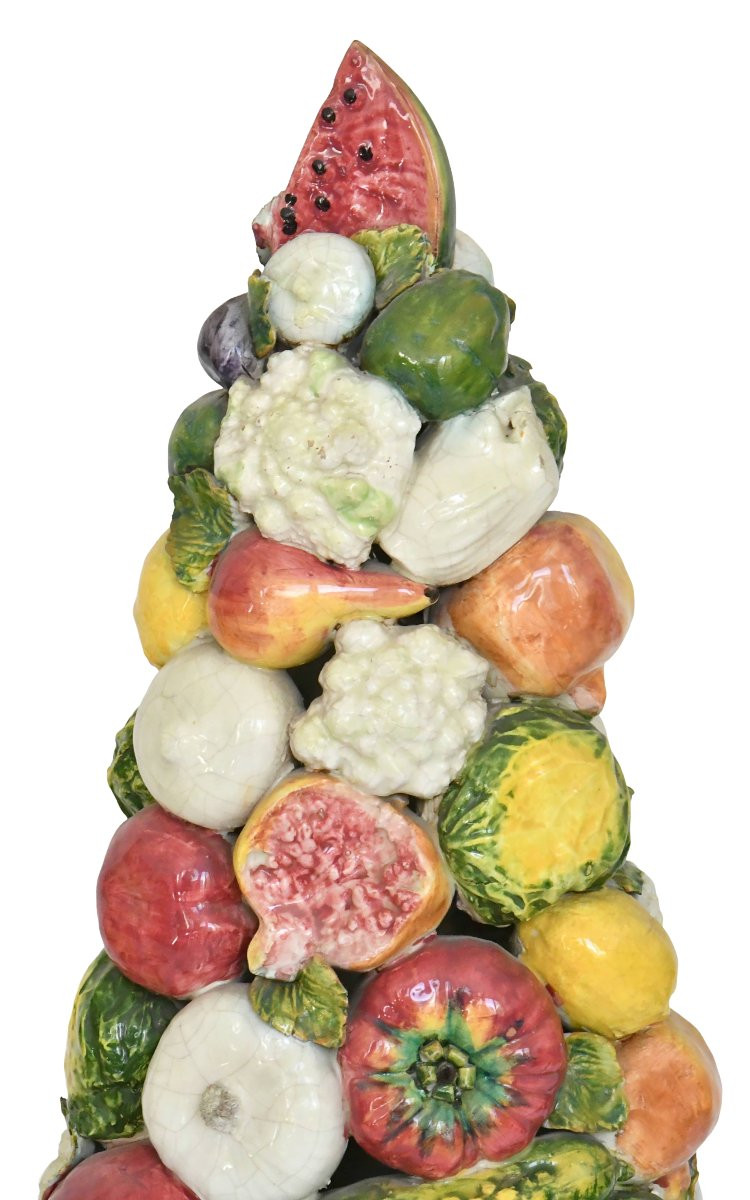 Pair Of Large Italian Ceramic Fruit And Vegetable Baskets-photo-3