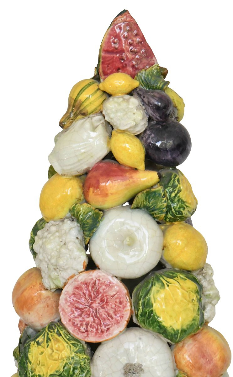 Pair Of Large Italian Ceramic Fruit And Vegetable Baskets-photo-5