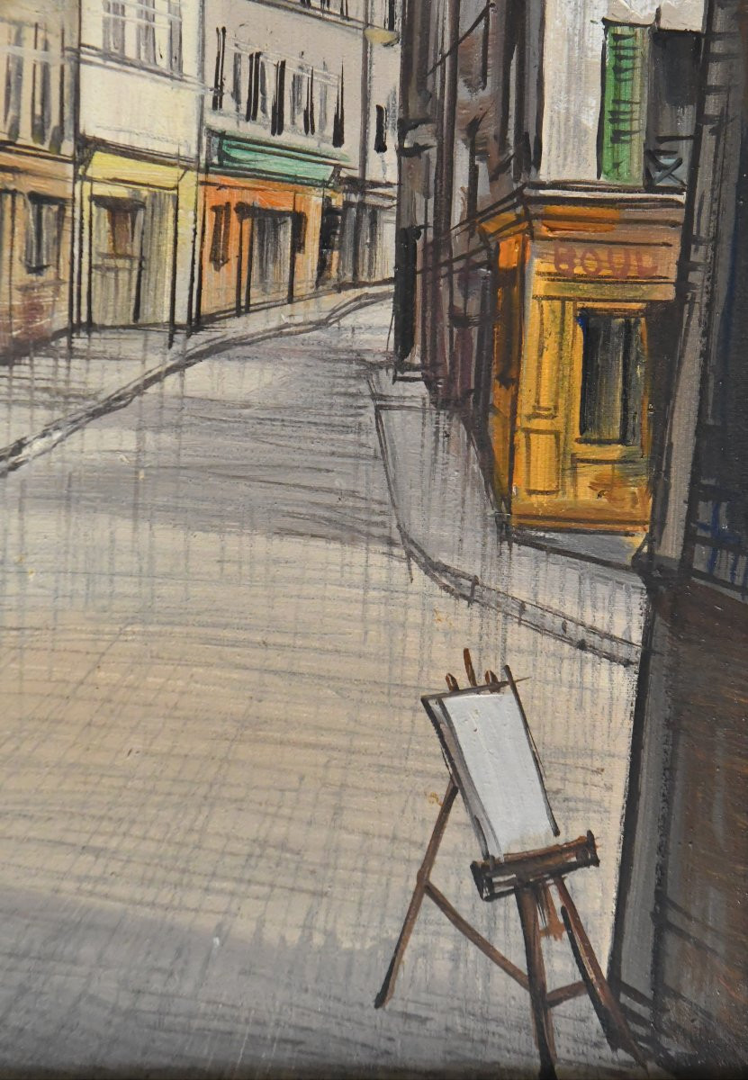 Paul Lambert (1910 - 1970) Huile sur toile Vue de Montmartre-photo-4