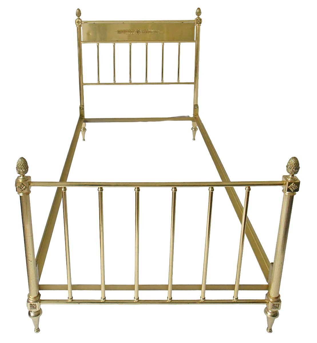 Empire-style Brass Slatted Bed-photo-7