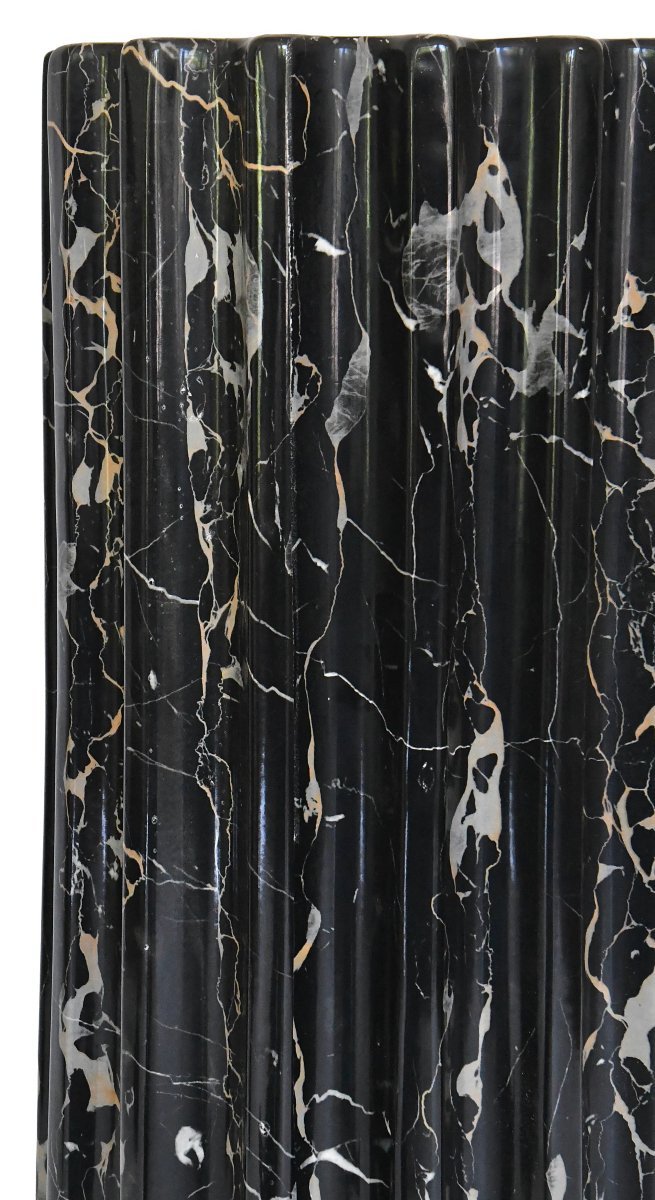  Large Vase With Column In Imitation Marble Ceramic By Tommaso Barbi For B. Ceramiche-photo-7