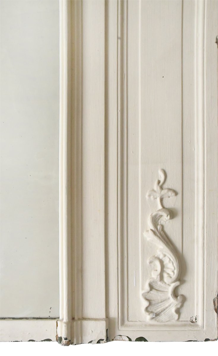 Trumeau de style Louis XVI orné d'une huile sur toile -photo-4