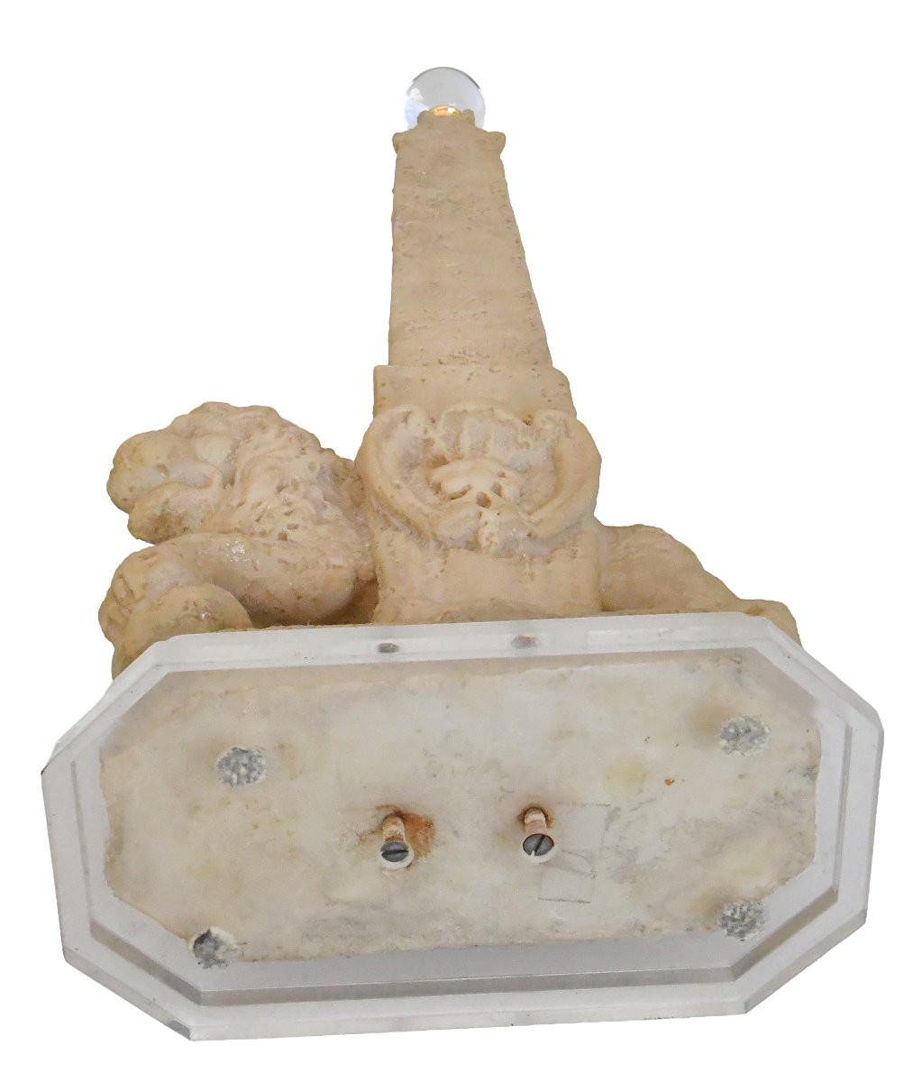 Obelisk Representing The Medici Lion Resting Its Paw On A Sphere-photo-5