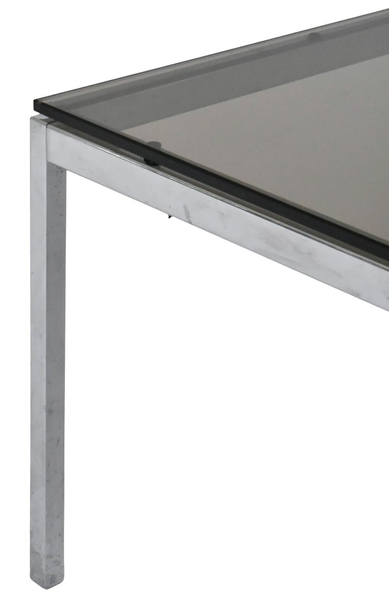 Chromed Steel And Glass Coffee Table By Florence Knoll-photo-3