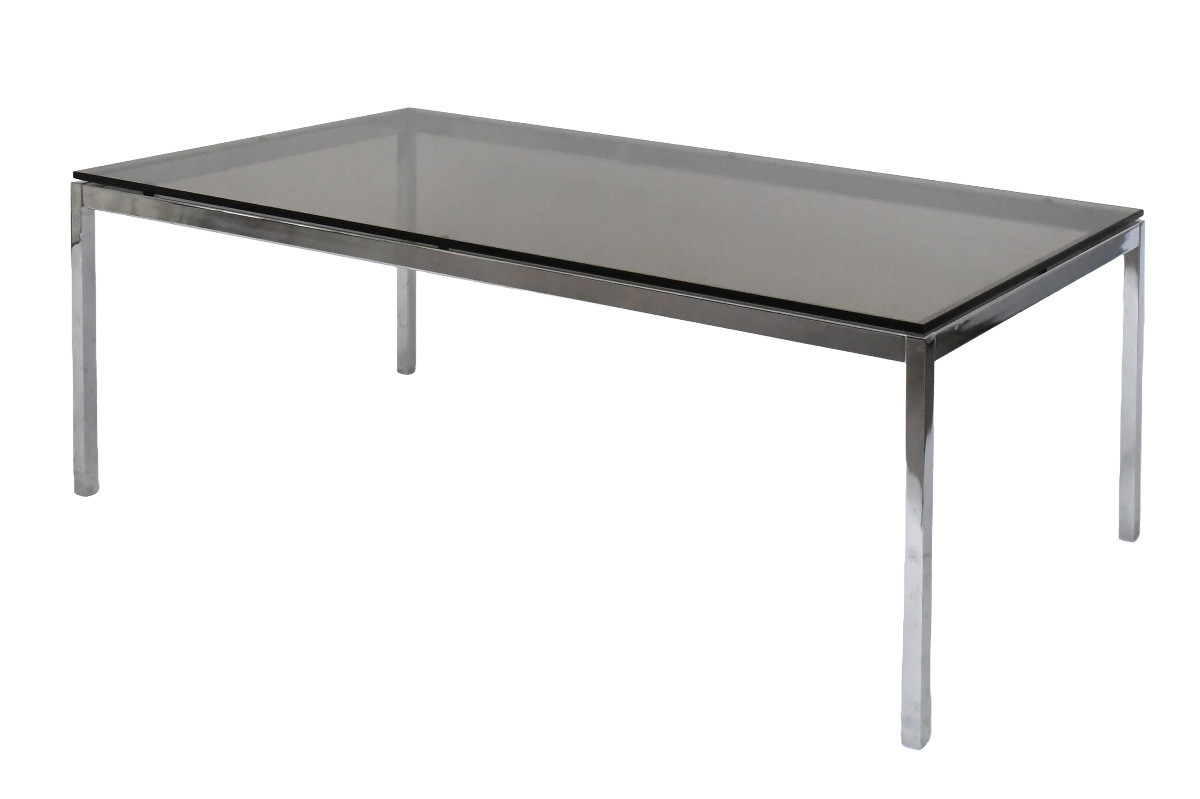 Chromed Steel And Glass Coffee Table By Florence Knoll