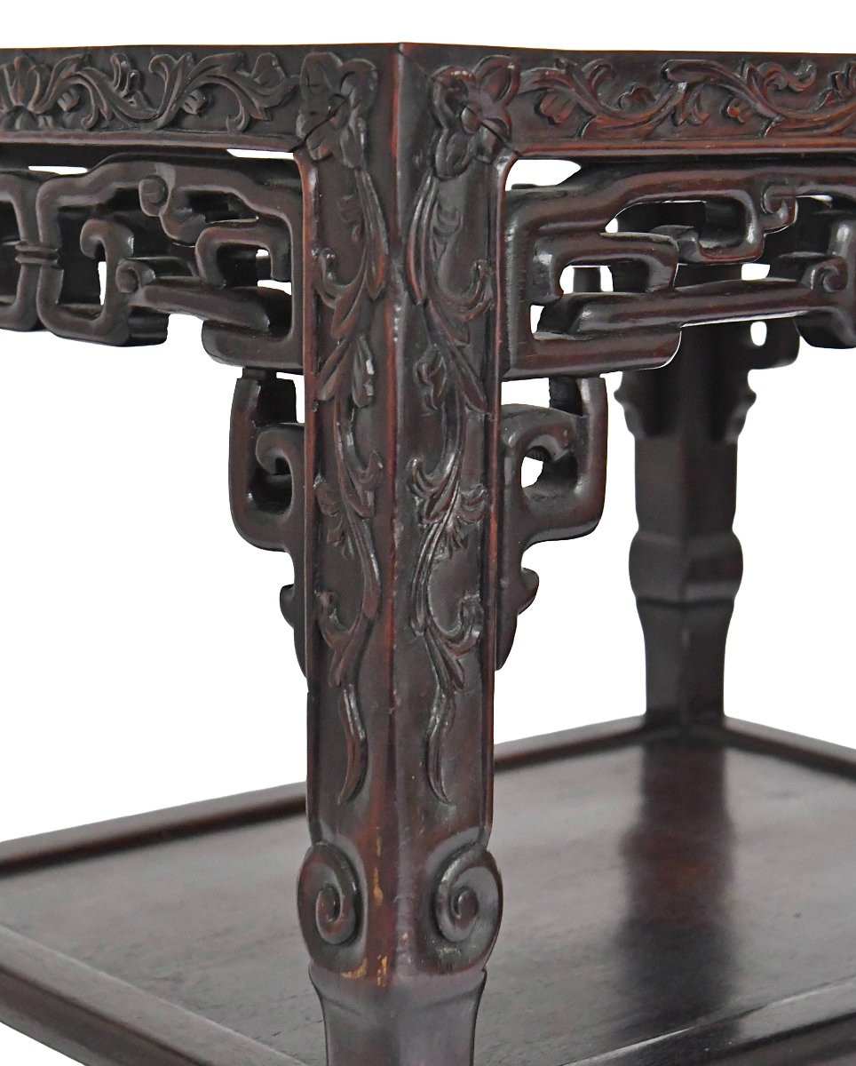  China Side Table In Carved Wood-photo-6