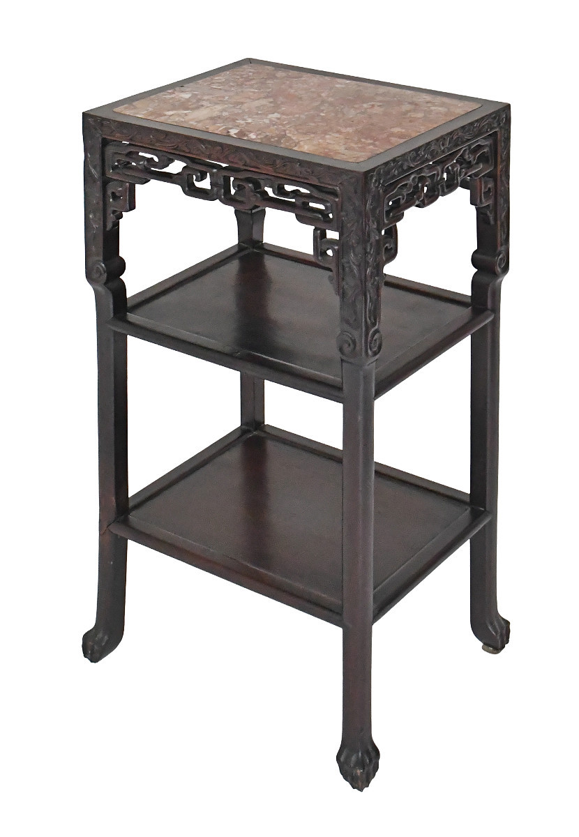  China Side Table In Carved Wood