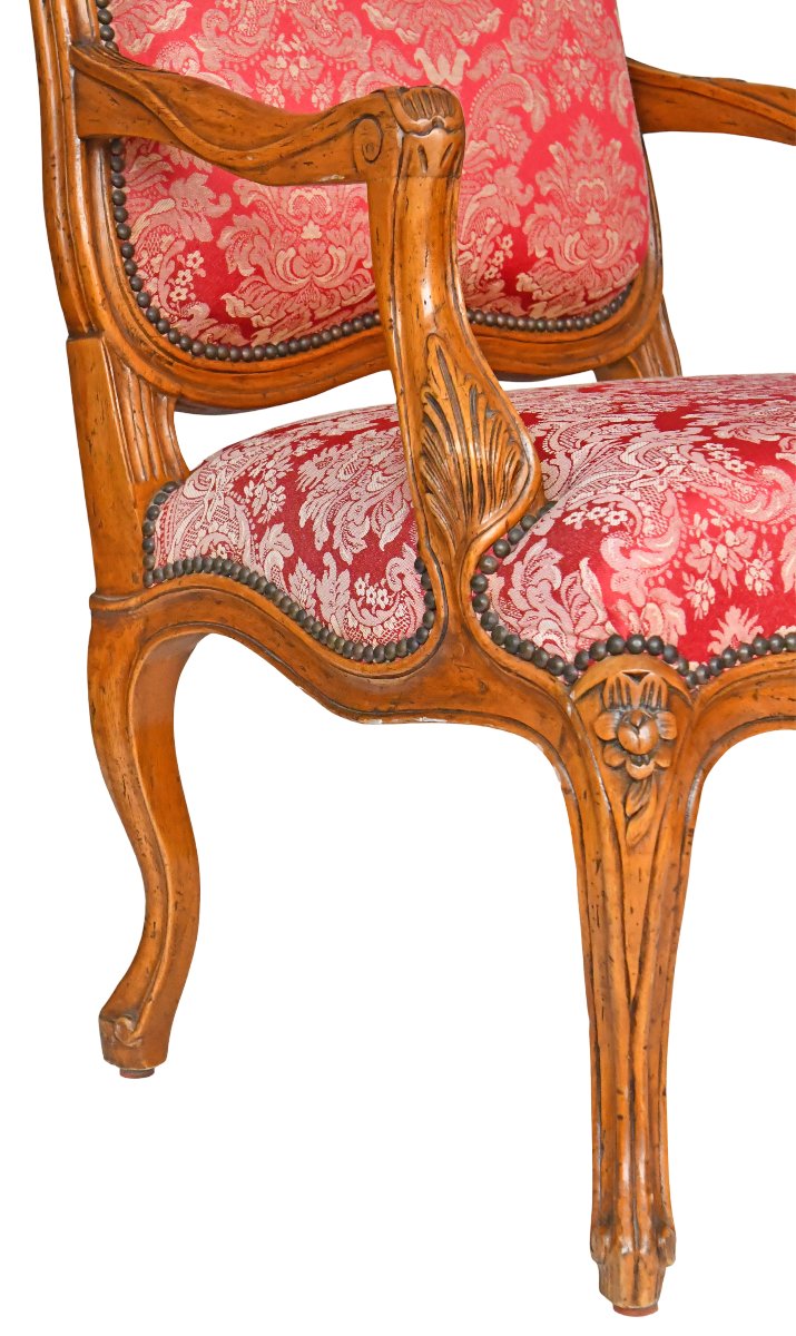 Pair Of Louis XV Cabriolet Armchairs-photo-2