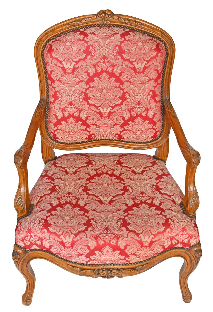 Pair Of Louis XV Cabriolet Armchairs-photo-3