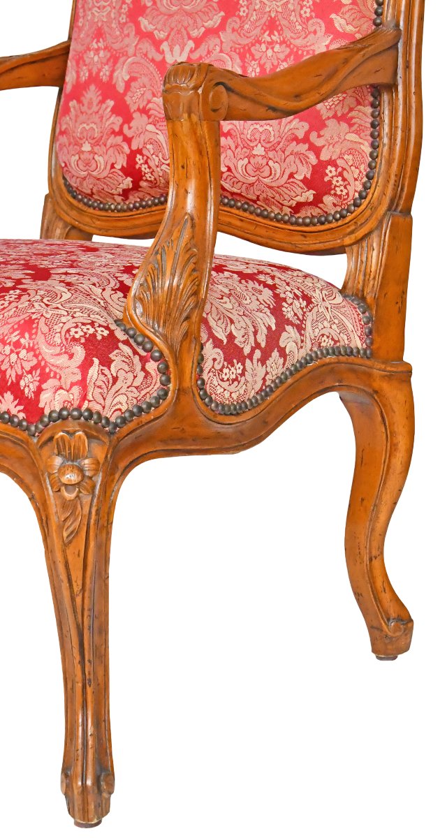 Pair Of Louis XV Cabriolet Armchairs-photo-4