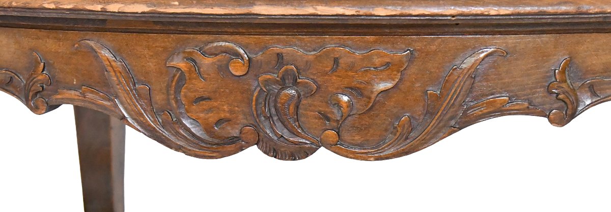 Regency-style Bench Made Of Richly Carved Wood And Cane -photo-4