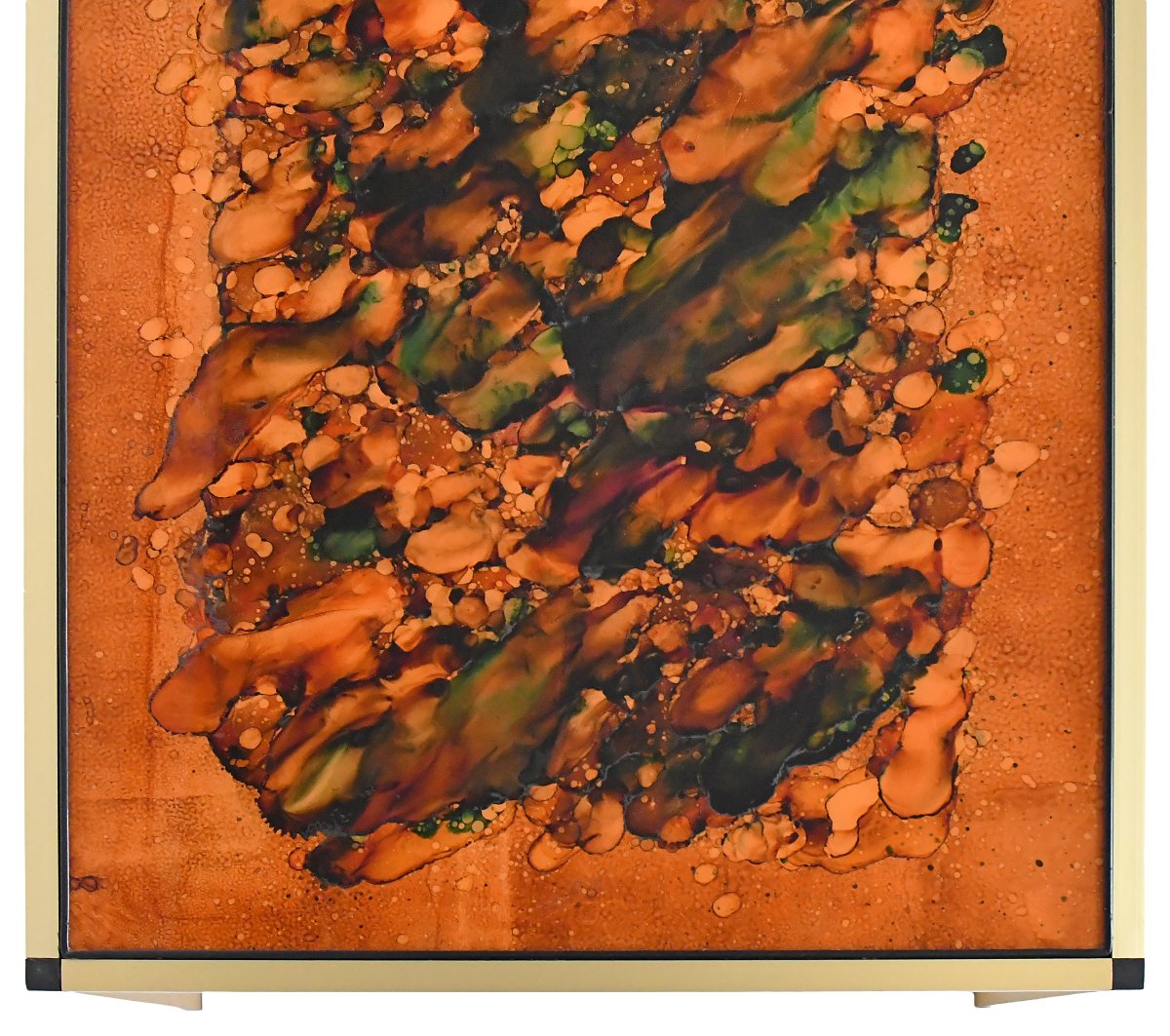 Table basse attribuée à Jean René Talopp à motif Lava datant des années 1970-photo-3