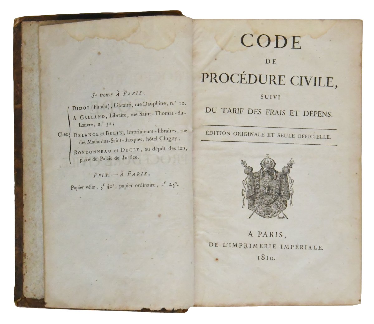 Code Of Civil Procedure, Paris, Imperial Printing House, 1810-photo-3