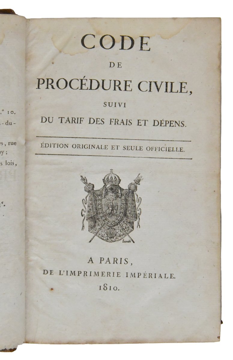 Code Of Civil Procedure, Paris, Imperial Printing House, 1810-photo-4