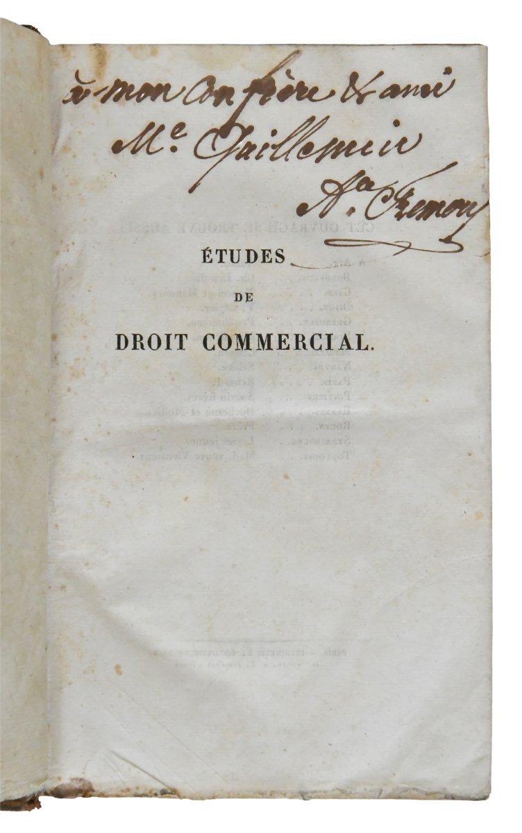 Études de droit commercial, Paris, Alex-Gobelet, 1833-photo-3