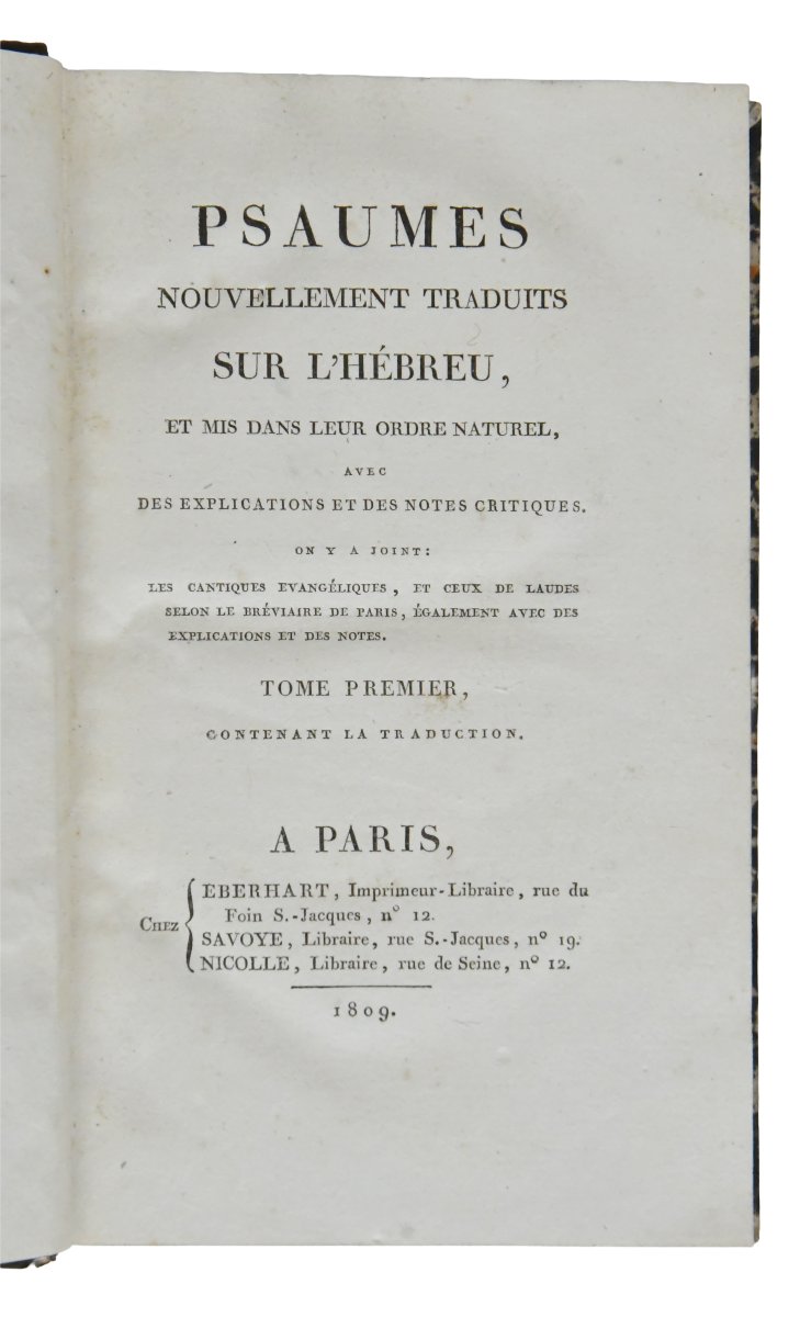 Psalms, 3 Volumes, Paris, Eberhart, 1809-photo-3