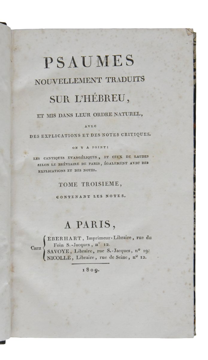 Psalms, 3 Volumes, Paris, Eberhart, 1809-photo-3