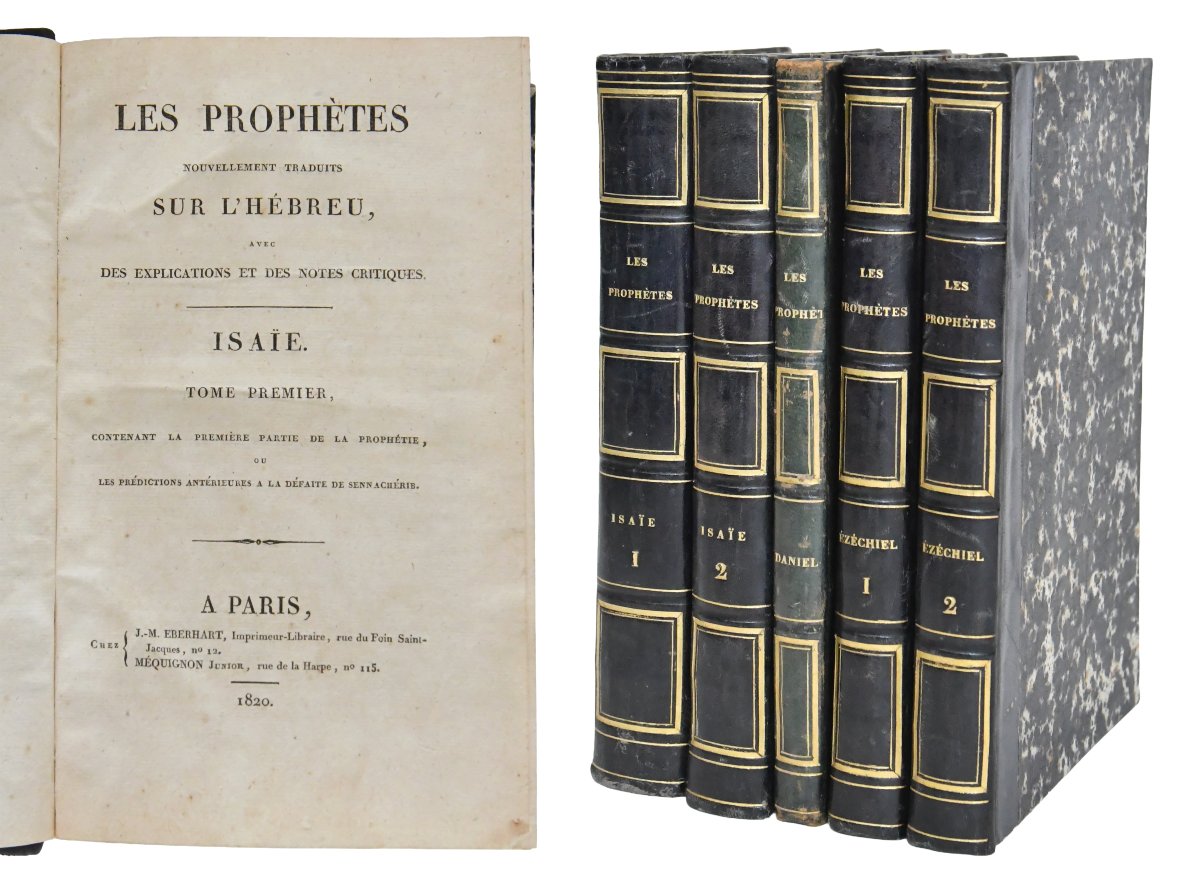 Les Prophètes, l'ensemble de 5 livres, Paris : J.-M. Eberhart; 1820-1822
