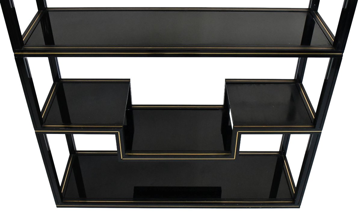 Étagère en métal laqué noir des années 1970 par Pierre Vandel Paris-photo-2