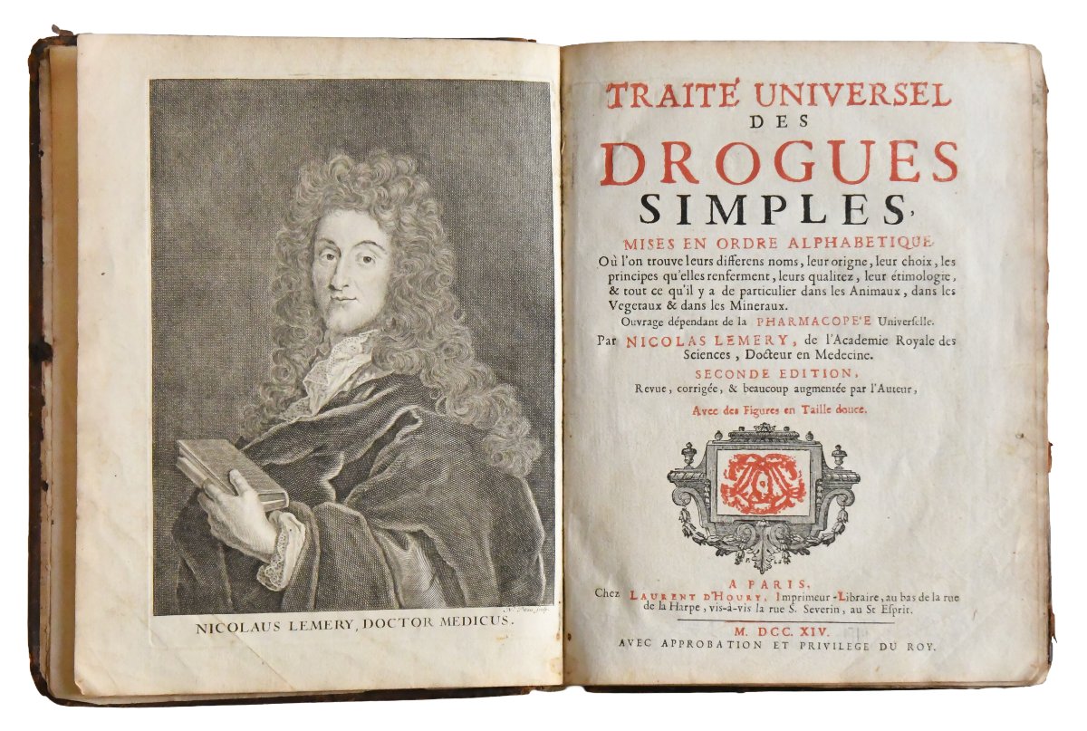  Nicolas LEMERY "Traité Universel des Drogues simples" Chez Laurent d’Houry, 1714; in-4-photo-2