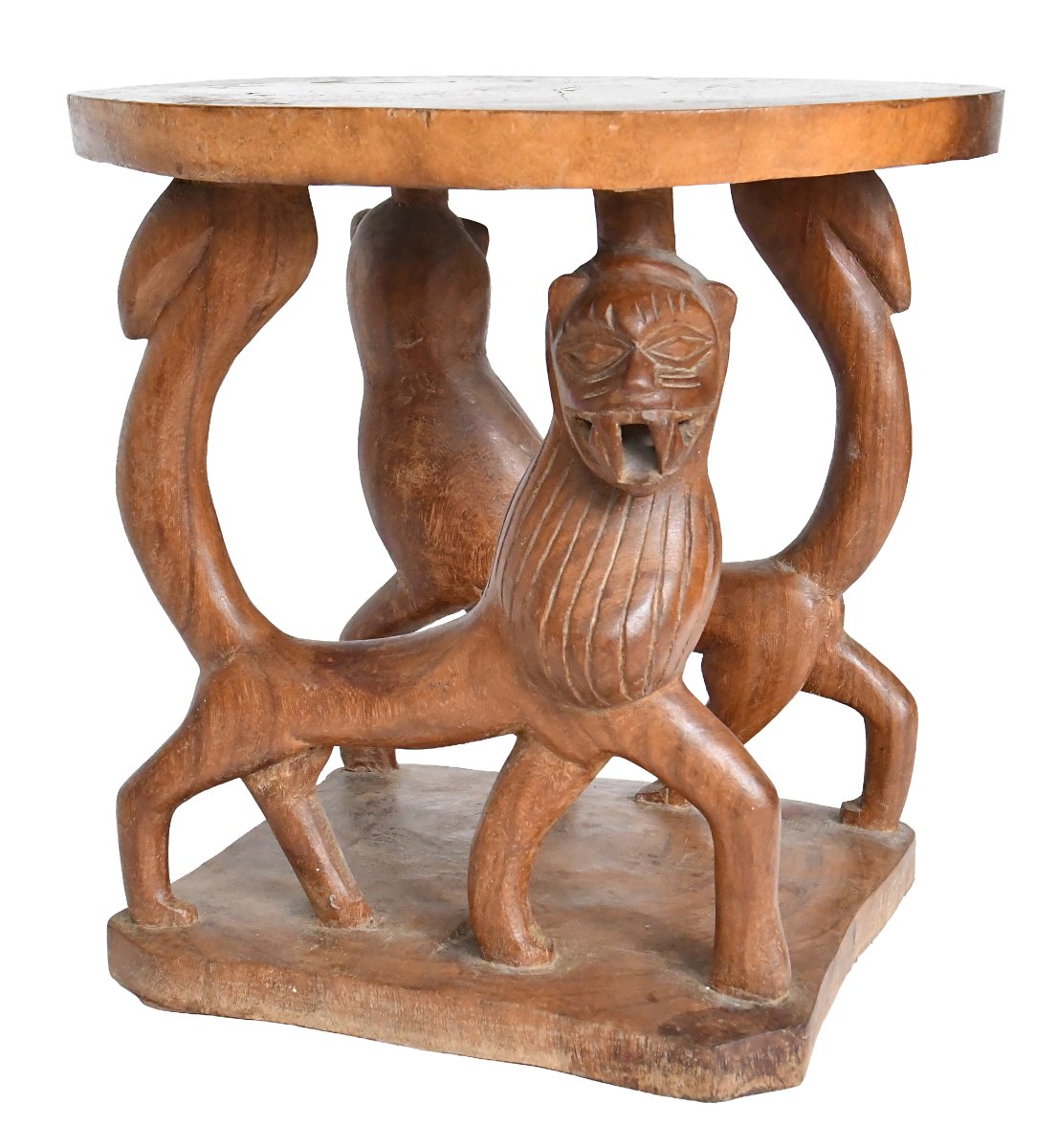 Set Of 4 Armchairs And A Table From Benin  -photo-2
