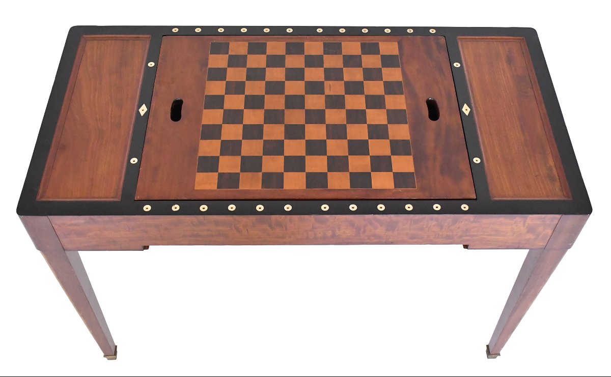 Louis XVI-style Backgammon Table -photo-2