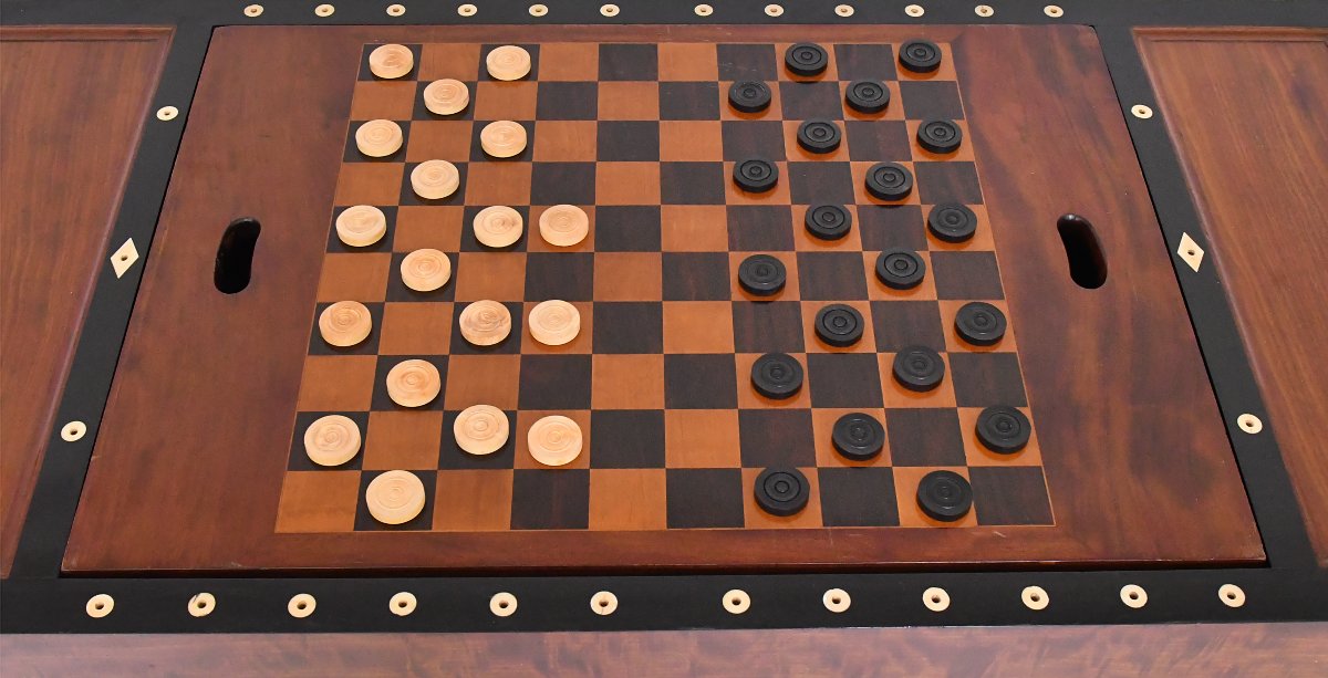 Louis XVI-style Backgammon Table -photo-3