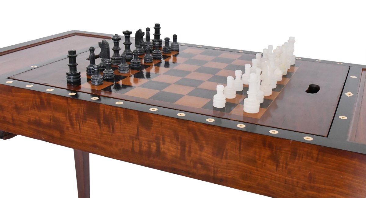 Louis XVI-style Backgammon Table -photo-4