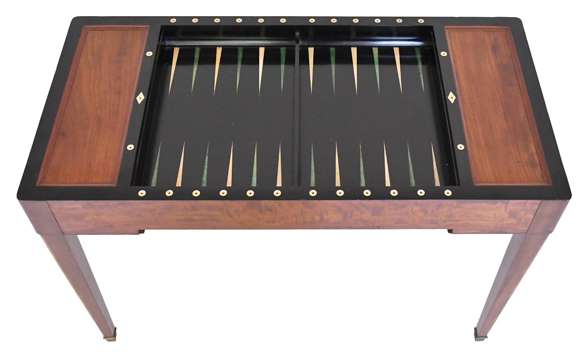 Louis XVI-style Backgammon Table -photo-2