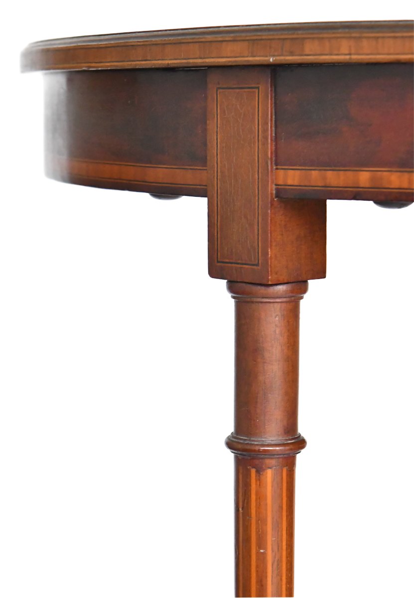 English Side Table With Marquetry -photo-4