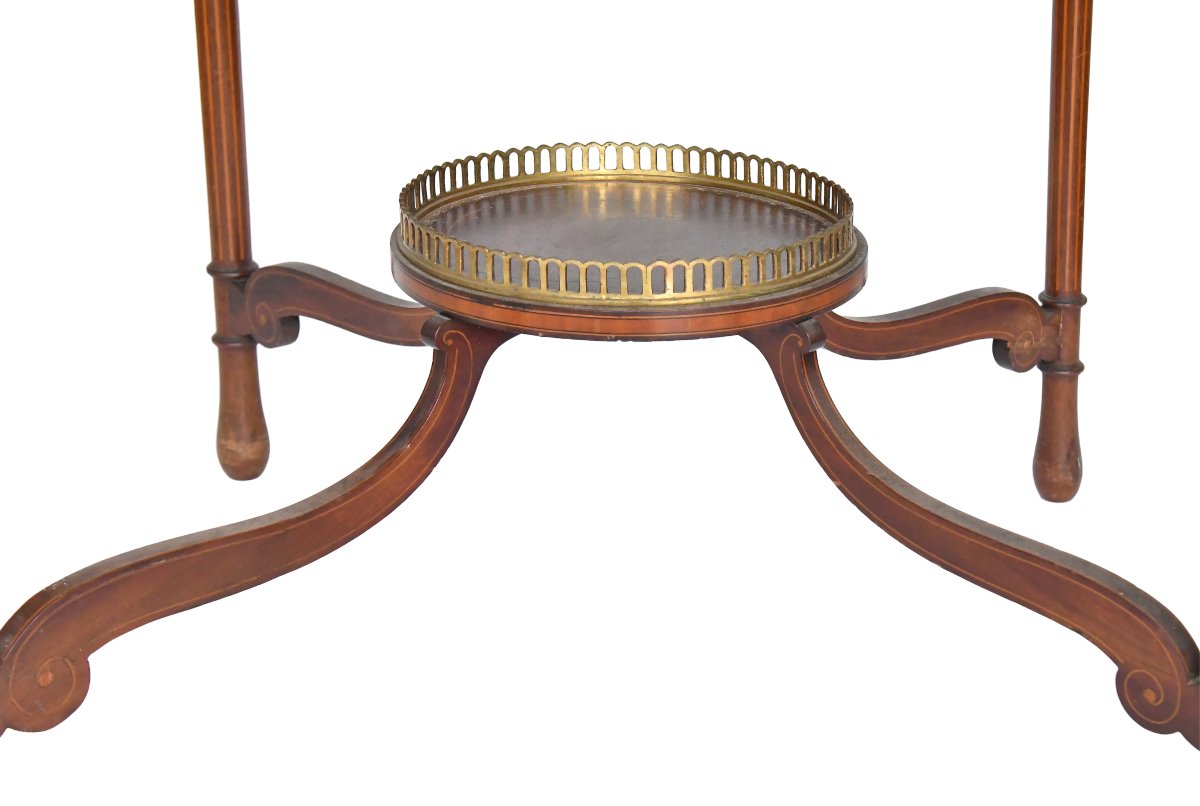 English Side Table With Marquetry -photo-5