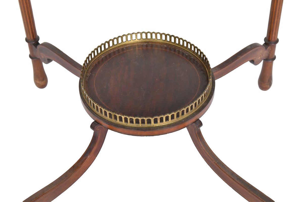 English Side Table With Marquetry -photo-6
