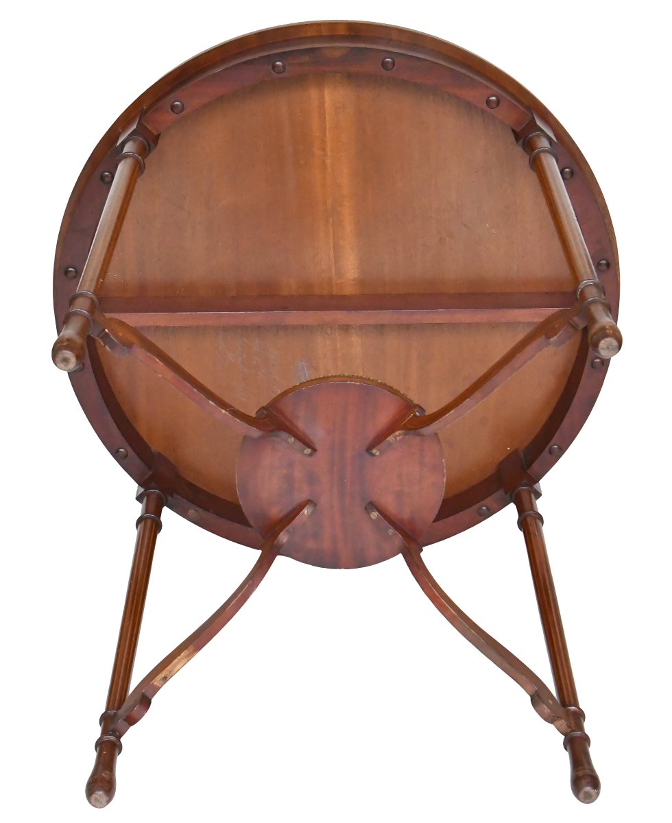 English Side Table With Marquetry -photo-8