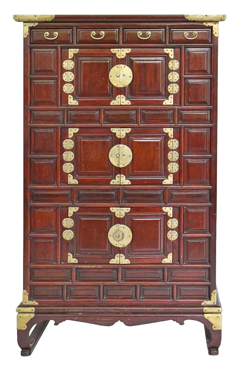 Cabinet à hauteur d'appui Tansu coréen -photo-4