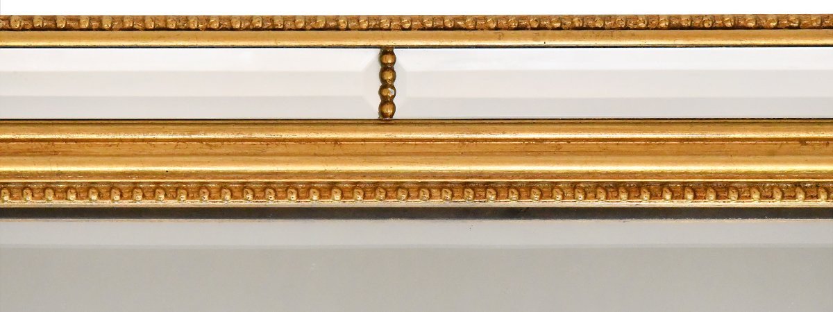 Very Large Rectangular Deknudt Mirror With Glass Molding -photo-2