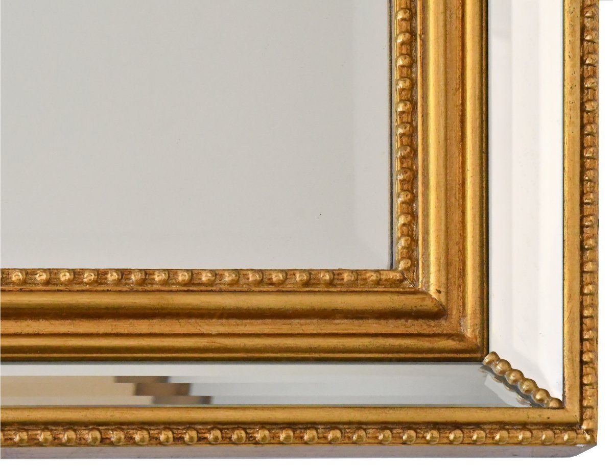 Very Large Rectangular Deknudt Mirror With Glass Molding -photo-3
