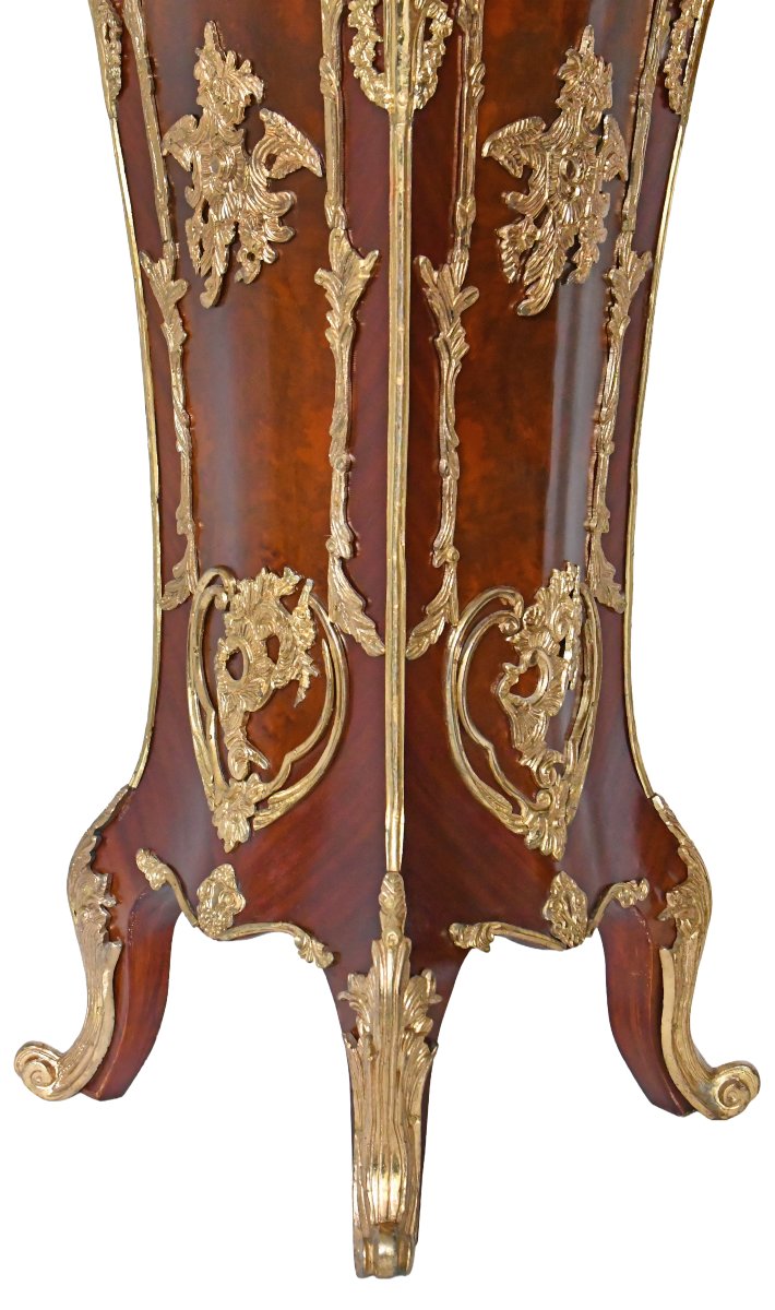 Paire d'importants piédestal de style Louis XV -photo-4