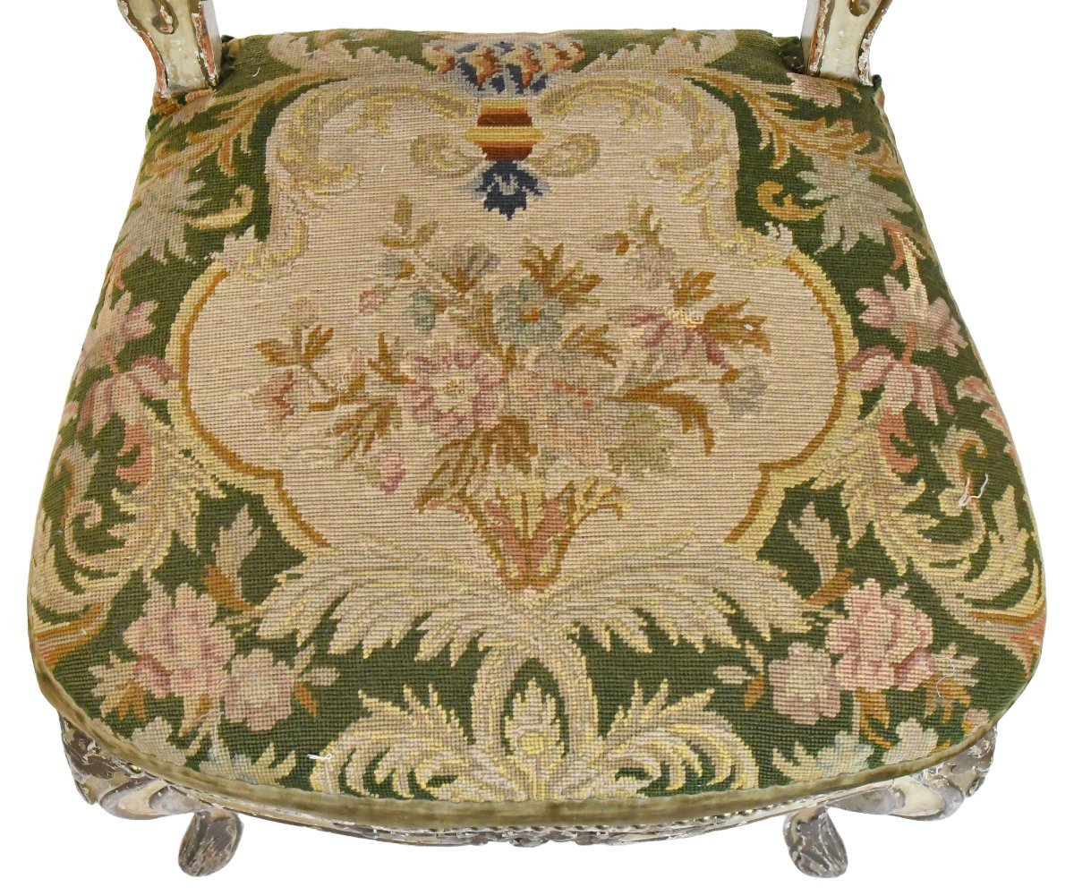 Antique Louis XV Chair Stamped By Claude-françois Drouilly, Who Was Admitted As A Master On July 27, 1748 -photo-4