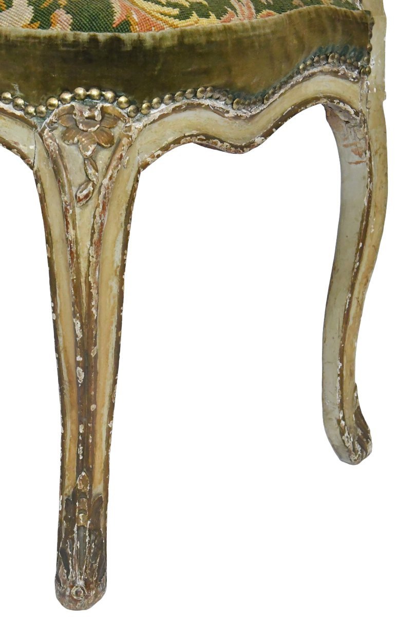 Antique Louis XV Chair Stamped By Claude-françois Drouilly, Who Was Admitted As A Master On July 27, 1748 -photo-2